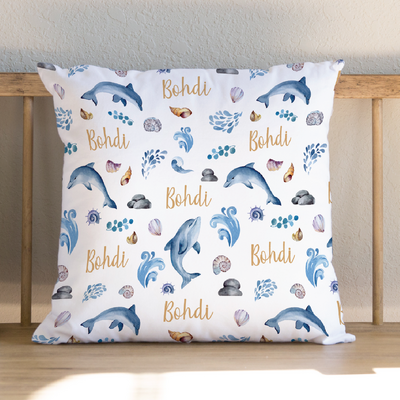 Blue Dolphin Cushion