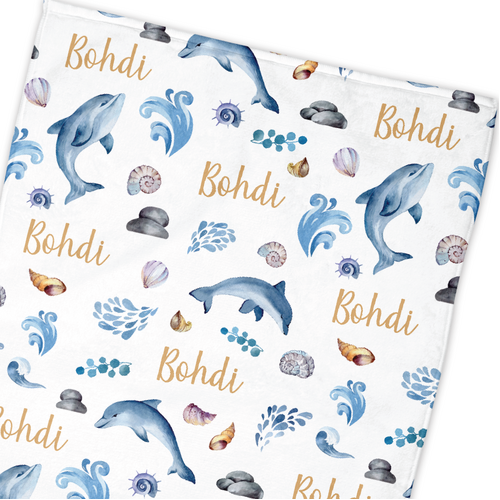 Blue Dolphin Towel