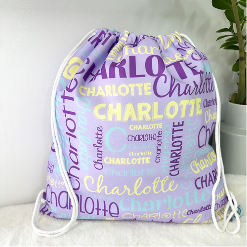 Modern Name Bag (Purple Lemon)